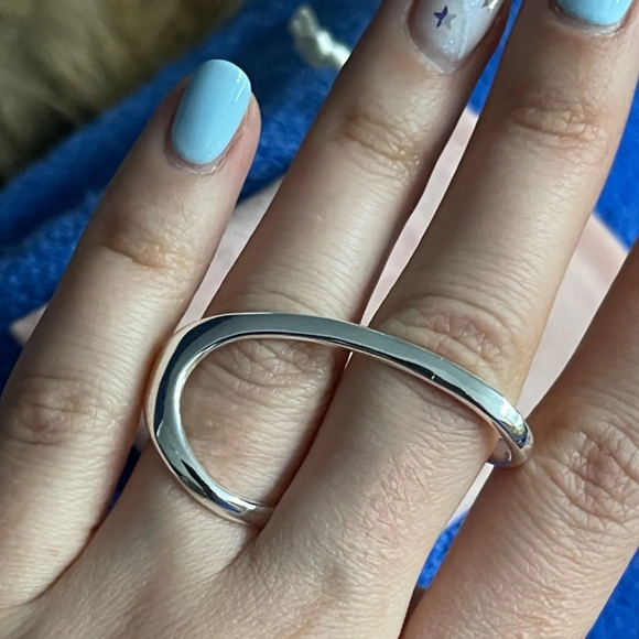 Irregular Sterling Silver Ring - Picture 15 of 17